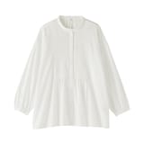 婦人　綿ピンタック　長袖ブラウス