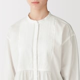 婦人　綿ピンタック　長袖ブラウス