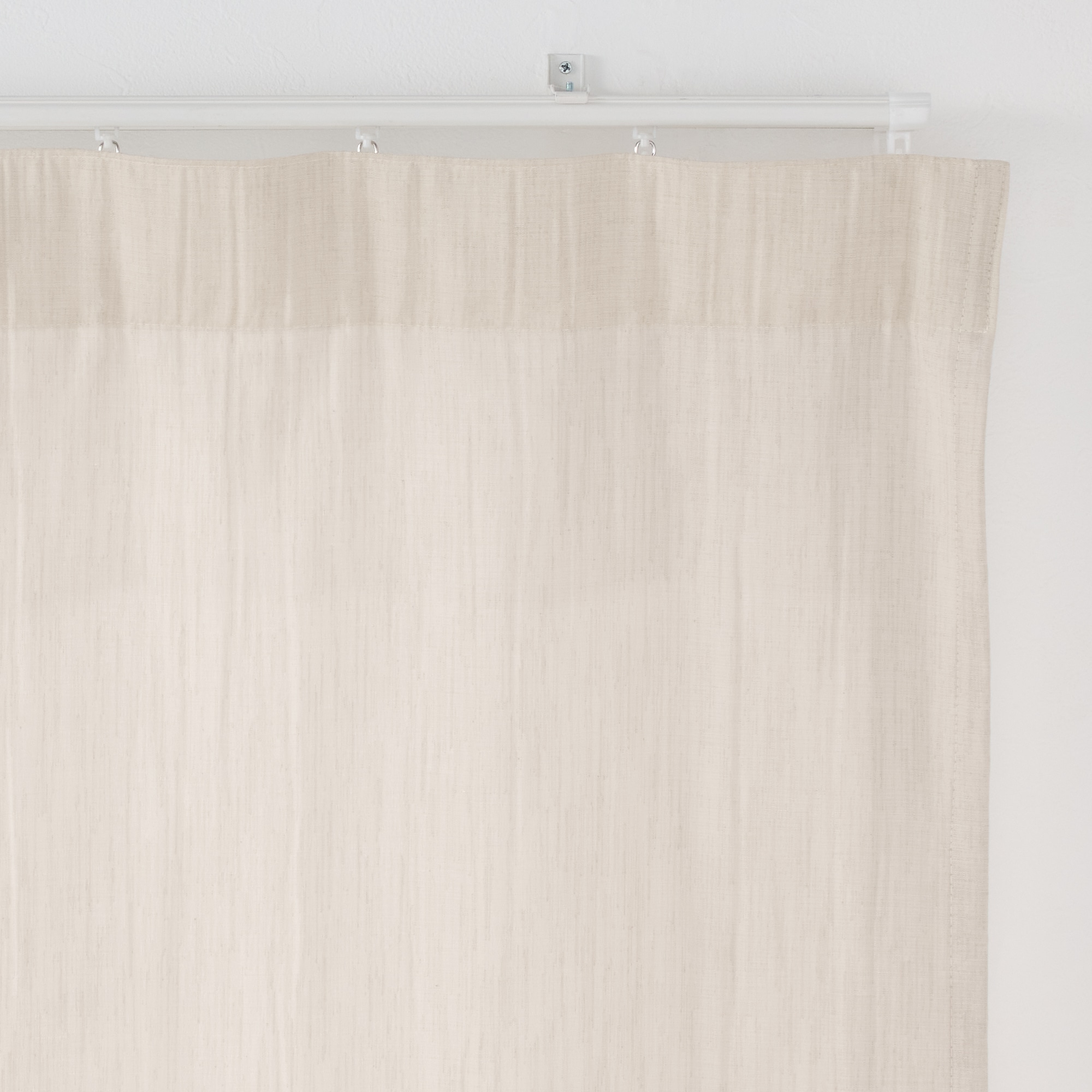 リネンライク二重織（防炎）ノンプリーツカーテン