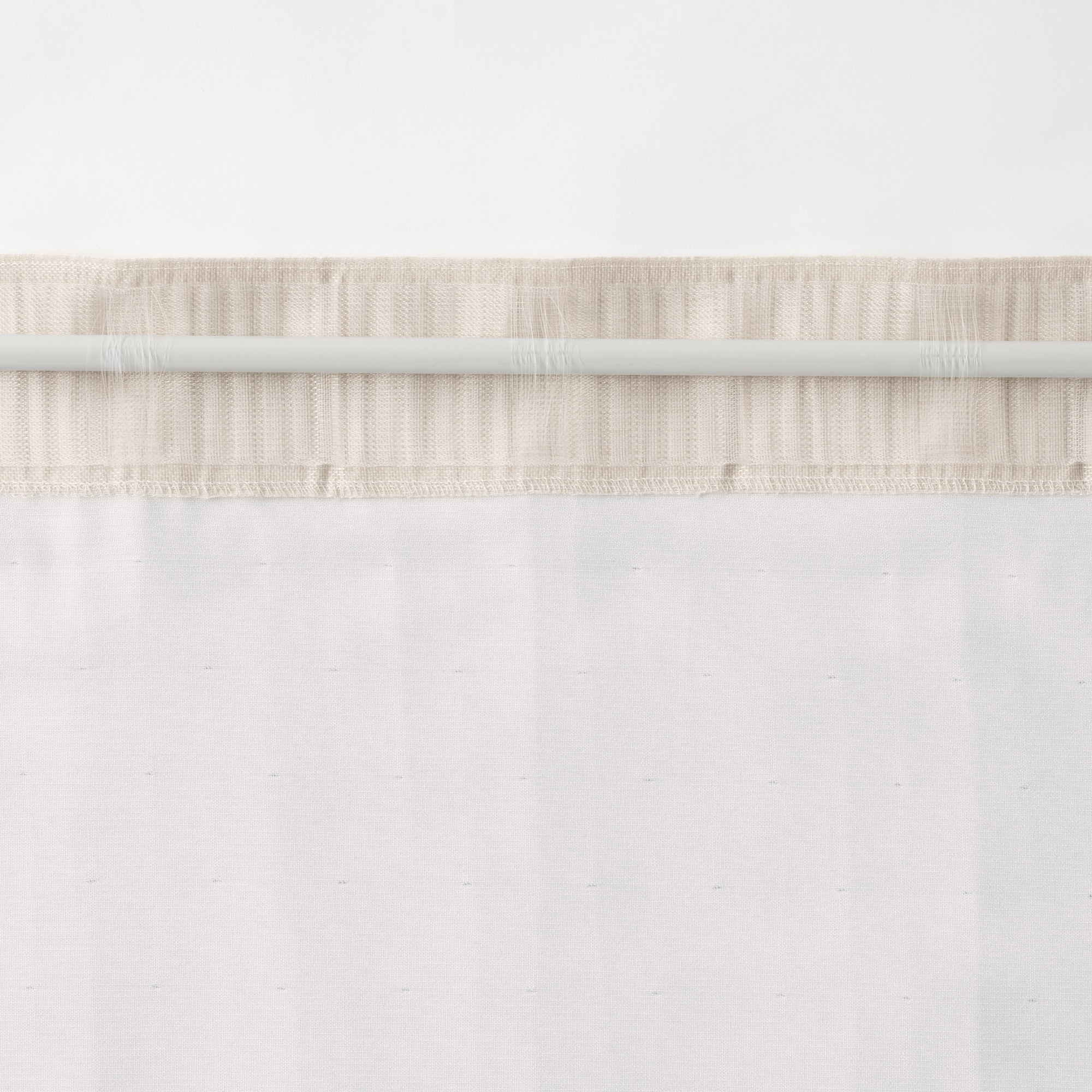 リネンライク二重織（防炎）ノンプリーツカーテン