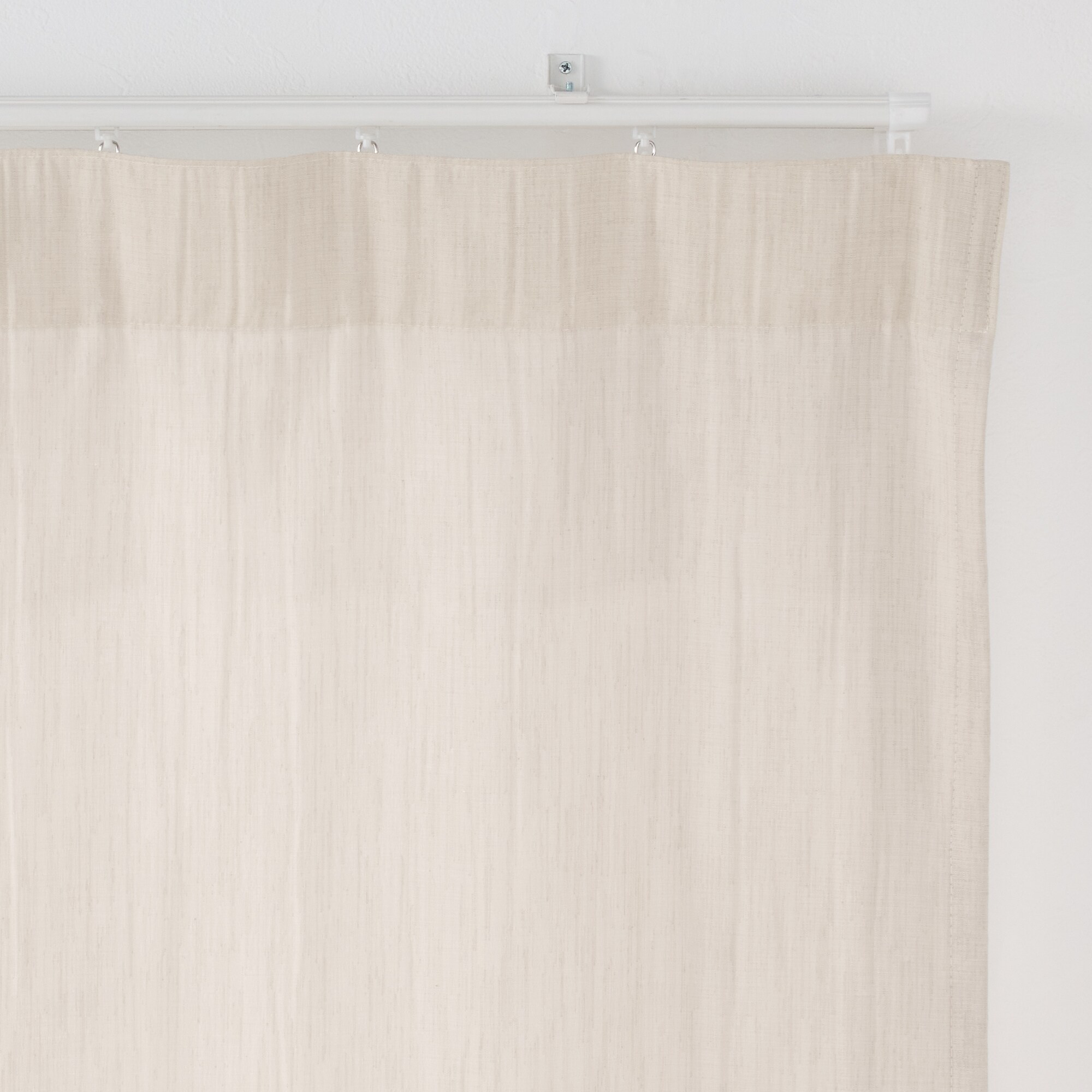 リネンライク二重織（防炎）ノンプリーツカーテン