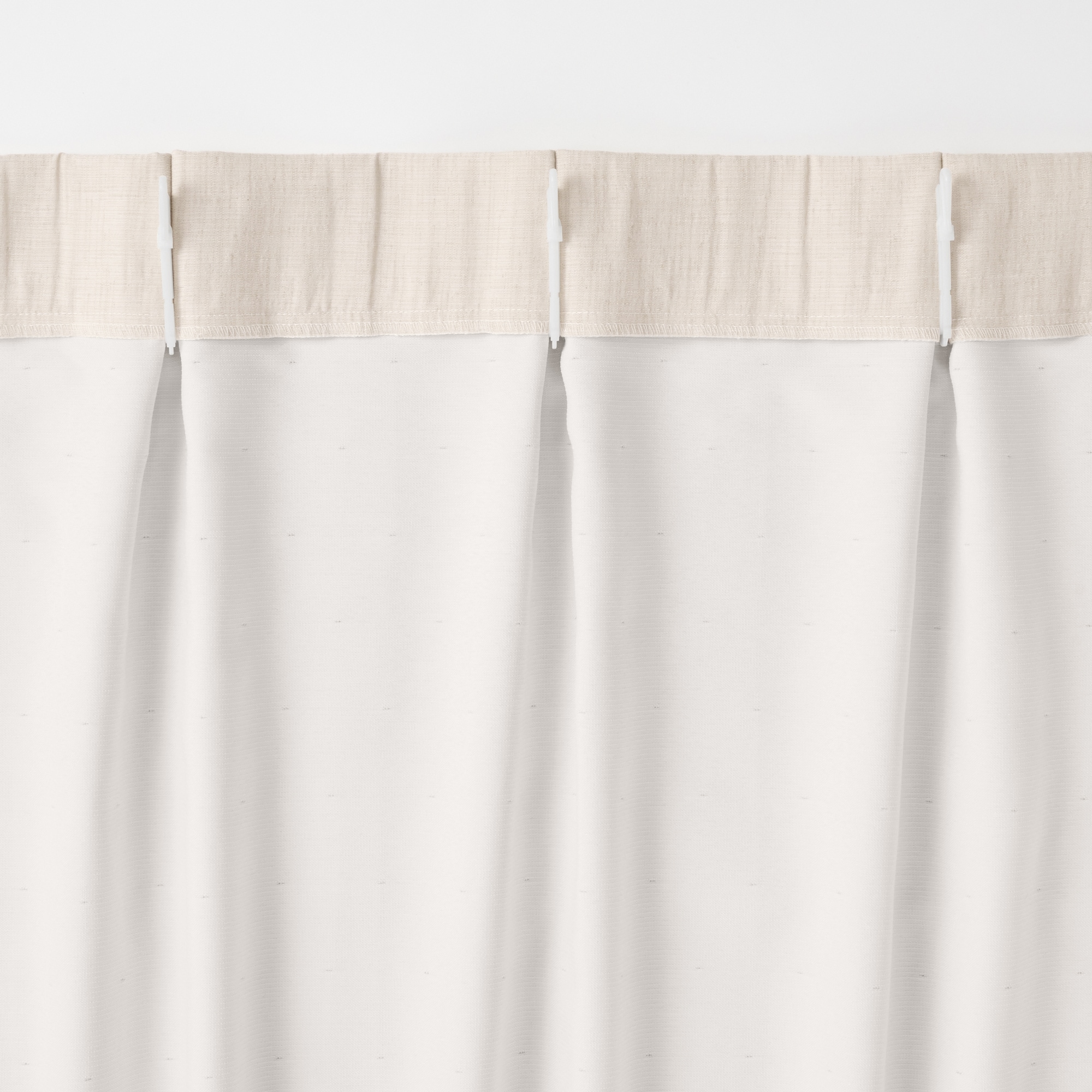 リネンライク二重織（防炎）プリーツカーテン