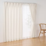 リネンライク二重織（防炎）プリーツカーテン