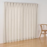 リネンライク二重織（防炎）プリーツカーテン