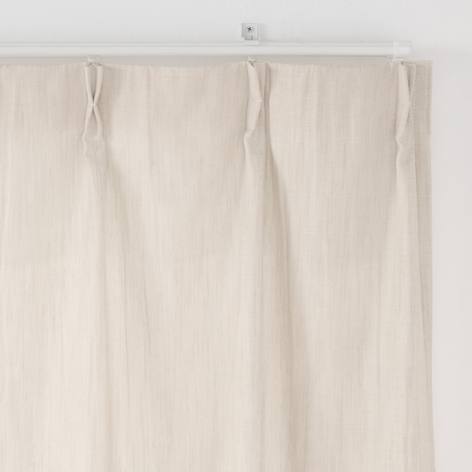 リネンライク二重織（防炎）プリーツカーテン