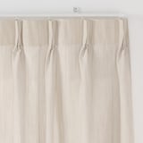 リネンライク二重織（防炎）２倍ヒダプリーツカーテン