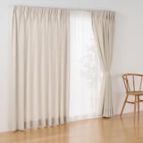 リネンライク二重織（防炎）２倍ヒダプリーツカーテン