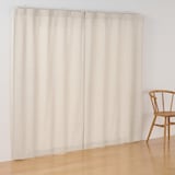 杢麻調平織ノンプリーツカーテン
