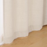 杢麻調平織ノンプリーツカーテン