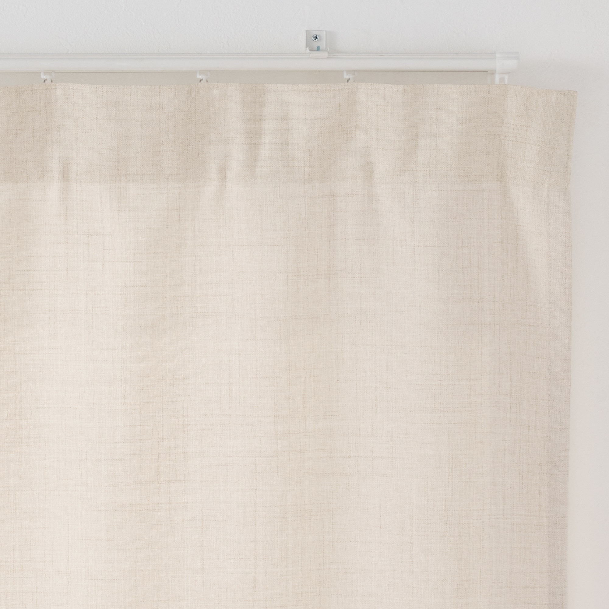 杢麻調平織ノンプリーツカーテン