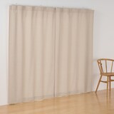 杢麻調平織ノンプリーツカーテン
