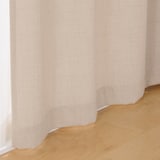 杢麻調平織ノンプリーツカーテン