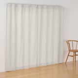 杢麻調平織ノンプリーツカーテン