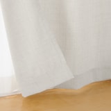 杢麻調平織ノンプリーツカーテン