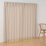 杢麻調平織プリーツカーテン