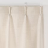 杢麻調平織プリーツカーテン