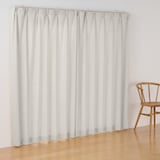 杢麻調平織プリーツカーテン