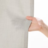 杢麻調平織プリーツカーテン