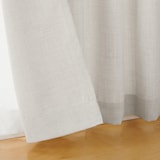 杢麻調平織プリーツカーテン