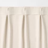 杢麻調平織プリーツカーテン