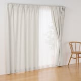 杢麻調平織プリーツカーテン