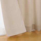杢麻調平織２倍ヒダプリーツカーテン