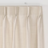 杢麻調平織２倍ヒダプリーツカーテン