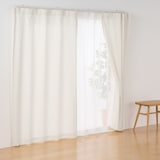 コットンライク平織ノンプリーツカーテン