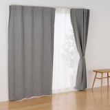 コットンライク平織ノンプリーツカーテン