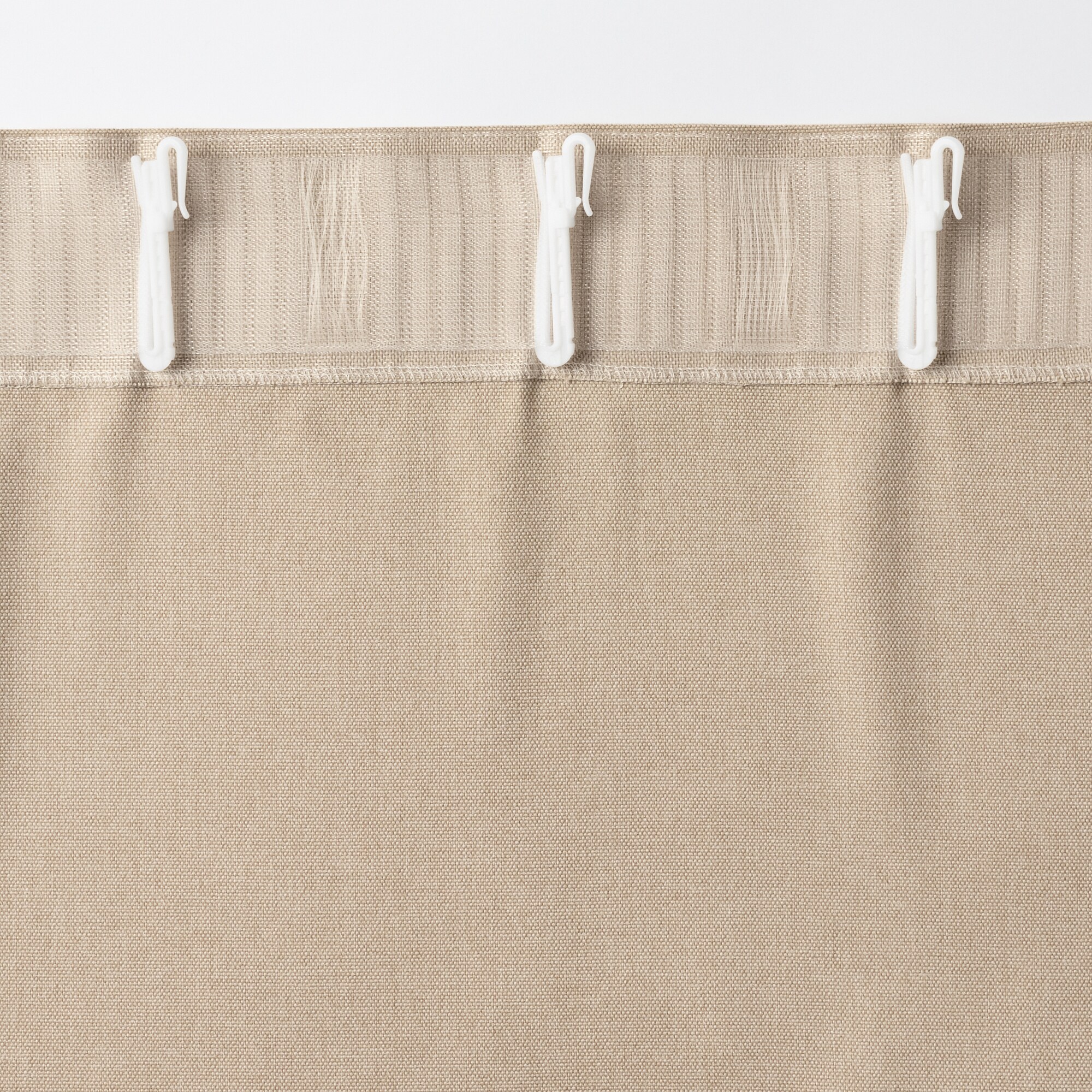 コットンライク平織ノンプリーツカーテン