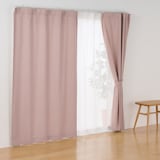 コットンライク平織ノンプリーツカーテン