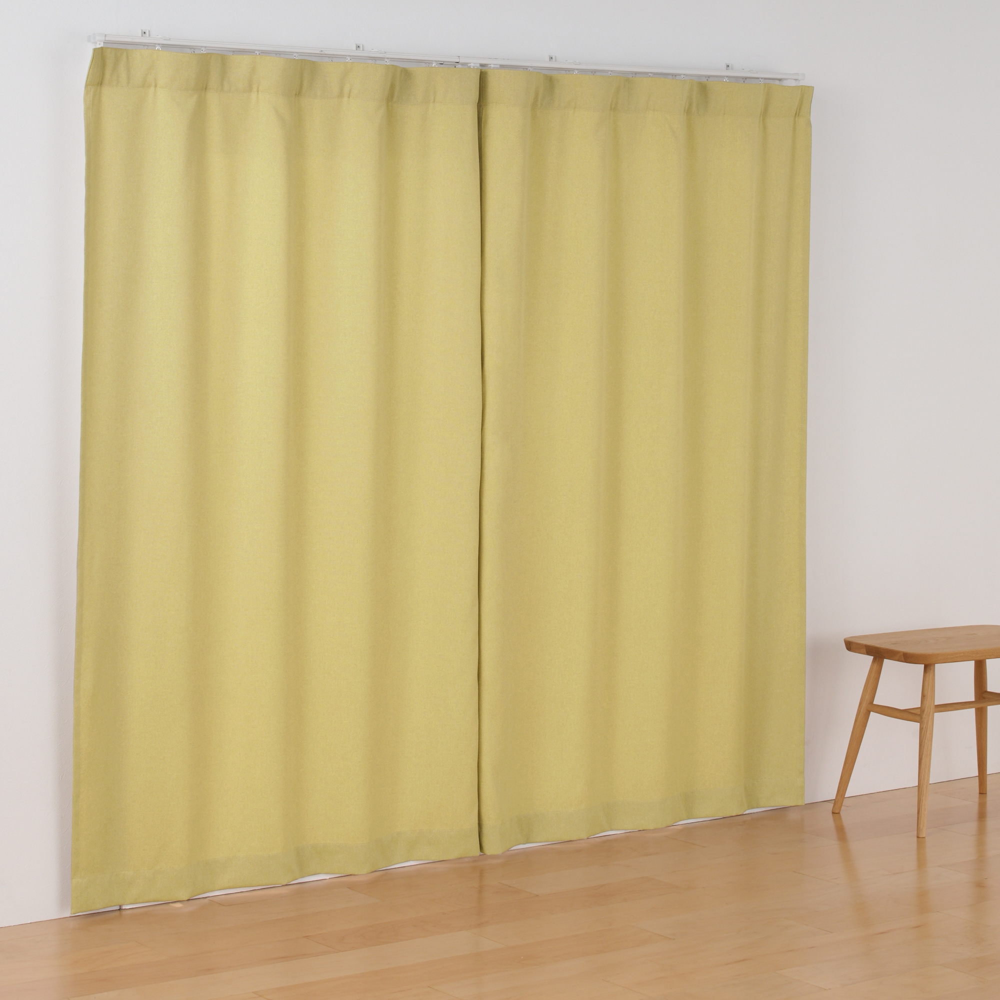 コットンライク平織ノンプリーツカーテン