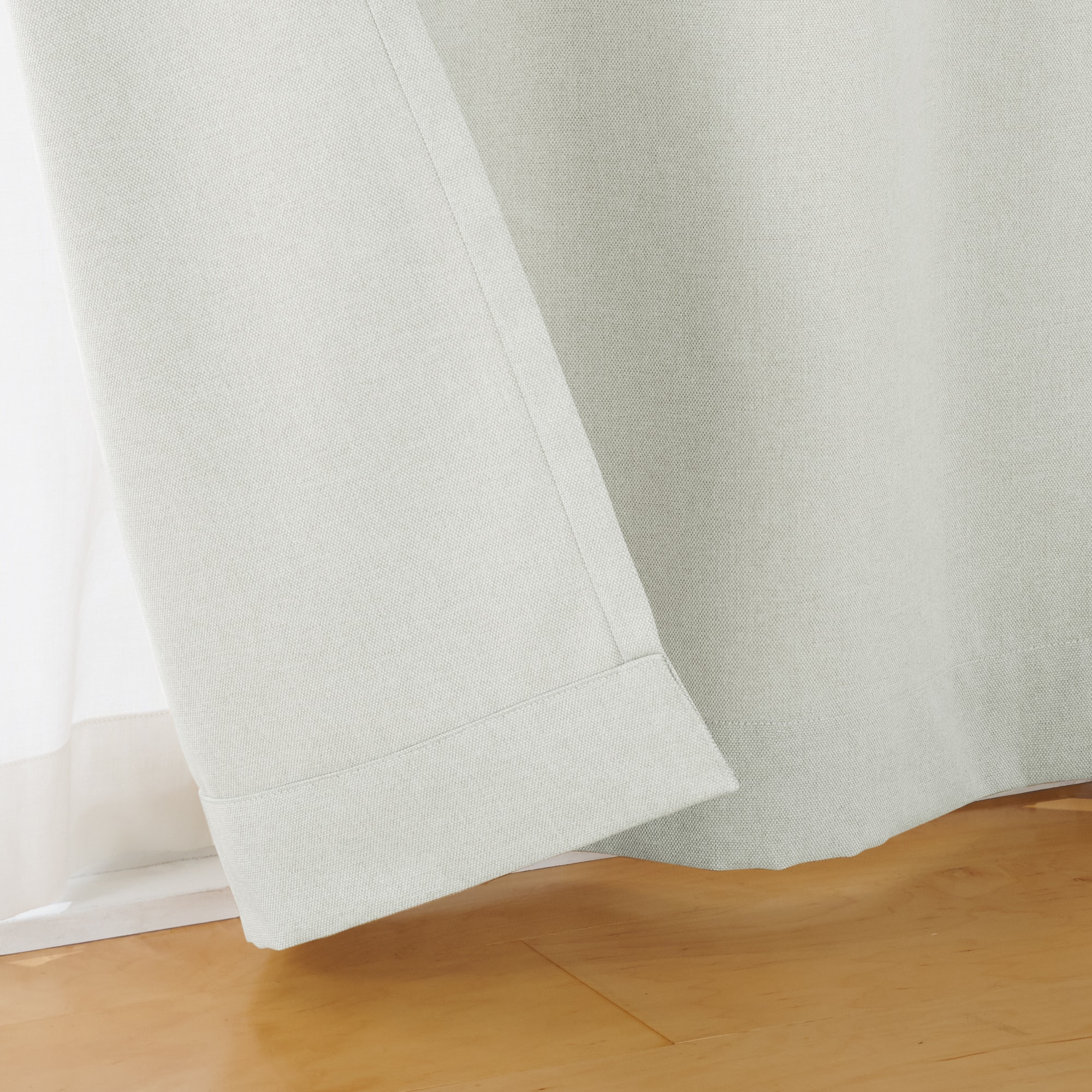 コットンライク平織ノンプリーツカーテン