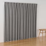 コットンライク平織プリーツカーテン