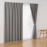 コットンライク平織プリーツカーテン