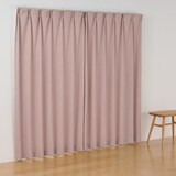 コットンライク平織プリーツカーテン