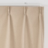 コットンライク平織プリーツカーテン