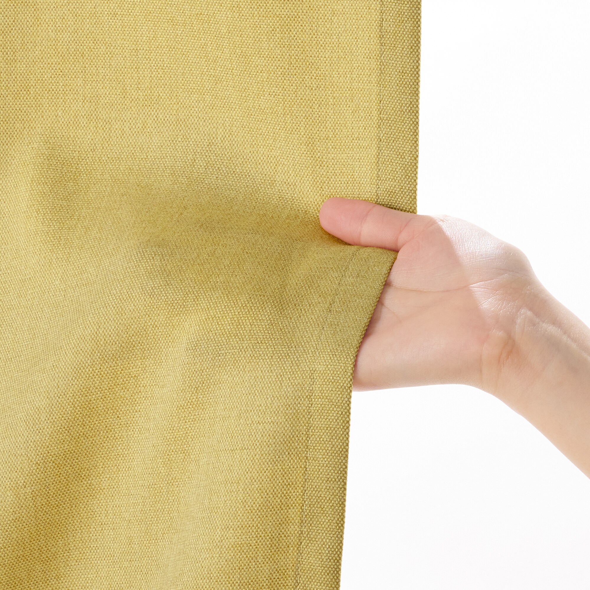 コットンライク平織プリーツカーテン