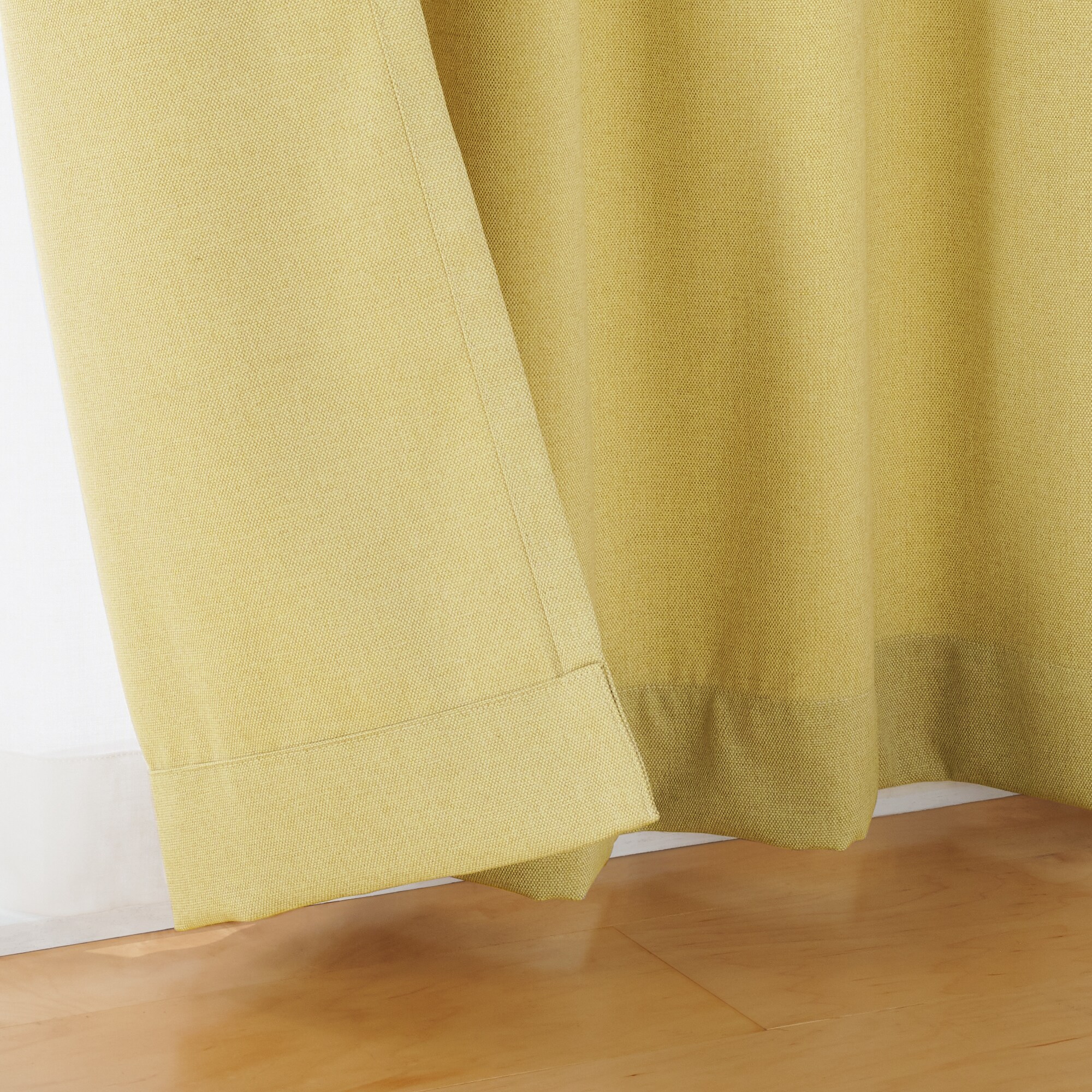 コットンライク平織プリーツカーテン