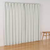コットンライク平織プリーツカーテン