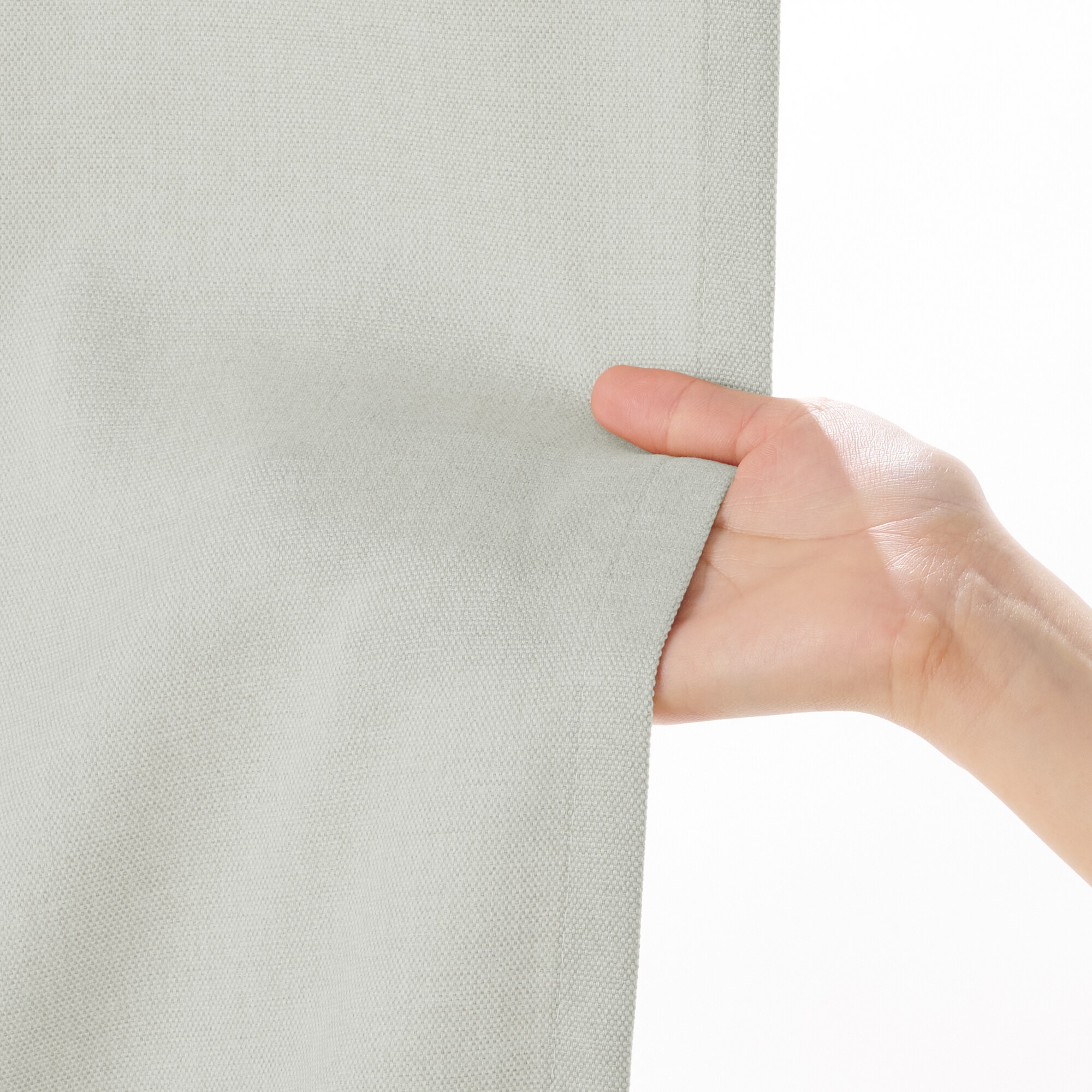 コットンライク平織プリーツカーテン