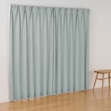 コットンライク平織プリーツカーテン