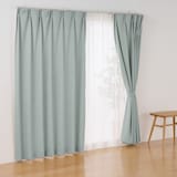 コットンライク平織プリーツカーテン