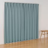 コットンライク平織プリーツカーテン