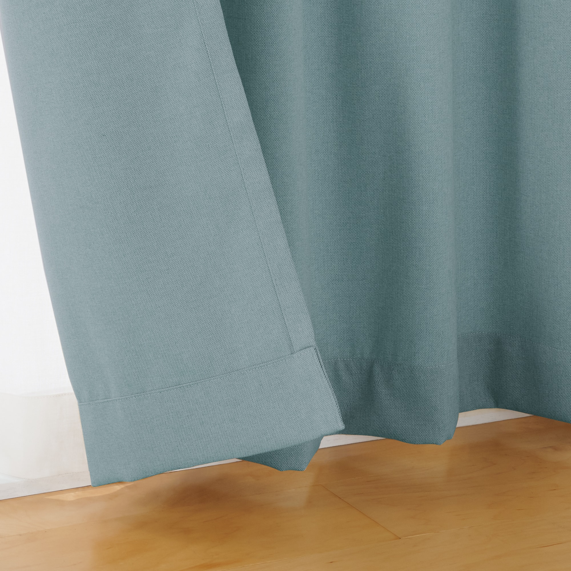 コットンライク平織プリーツカーテン