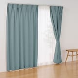 コットンライク平織プリーツカーテン