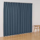 コットンライク平織プリーツカーテン