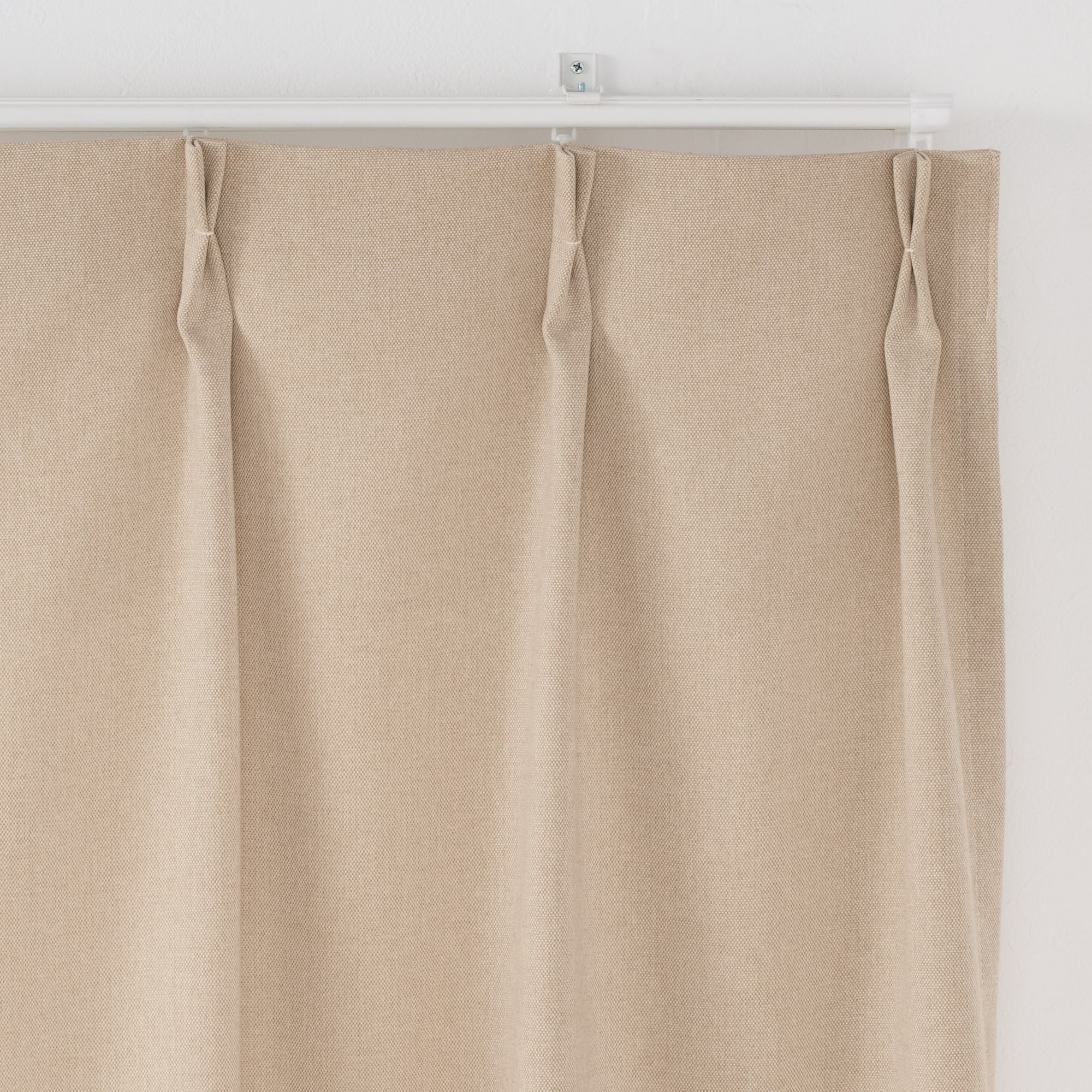 コットンライク平織プリーツカーテン