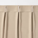 コットンライク平織プリーツカーテン