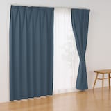 コットンライク平織プリーツカーテン